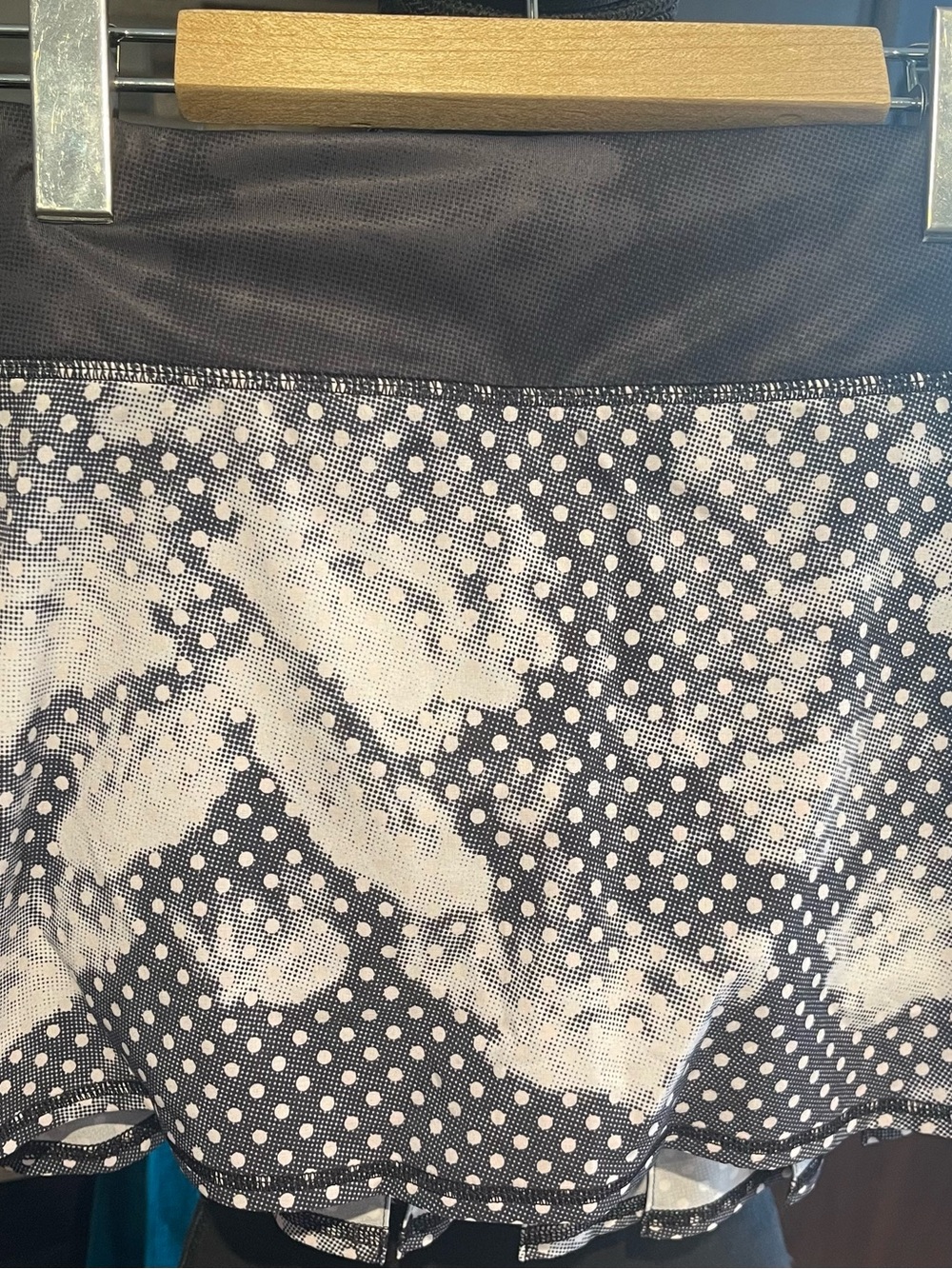 lululemon athletica Black and White Polka Dot Mini Skirt